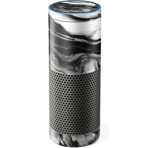 Black and White Marble Ink Amazon Echo Skin