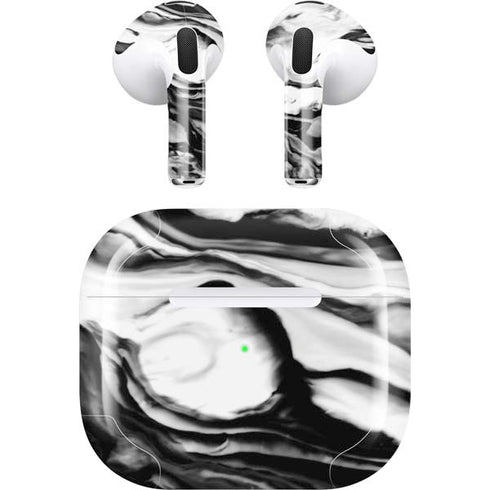 Black and White Marble Ink Apple AirPods (3rd Gen 2021) Skin