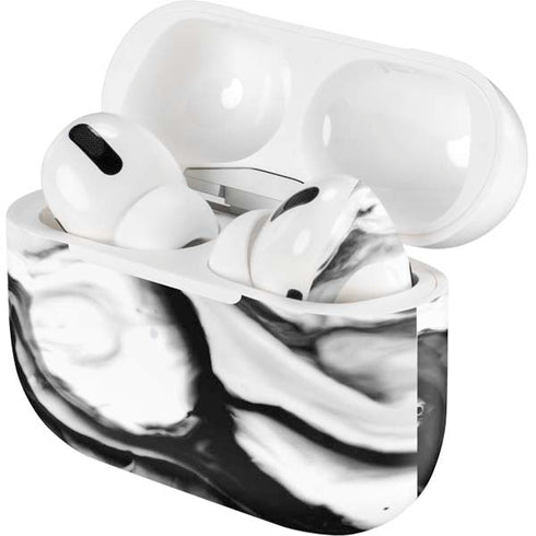 Black and White Marble Ink Apple AirPods Pro Skin