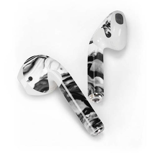 Black and White Marble Ink Apple AirPods Skin