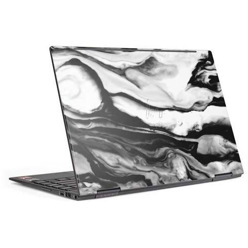 Black and White Marble Ink HP Envy Skin