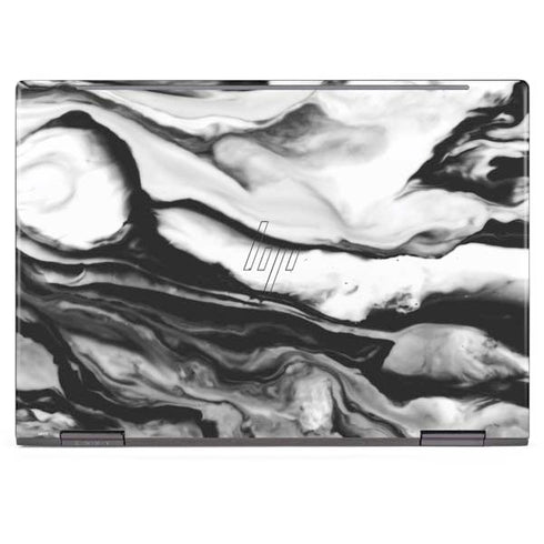 Black and White Marble Ink HP Envy Skin