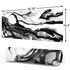 Black and White Marble Ink Gaming Mouse Pad
