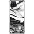 Black and White Marble Ink Galaxy A12 Clear Case