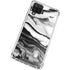 Black and White Marble Ink Galaxy A12 Clear Case