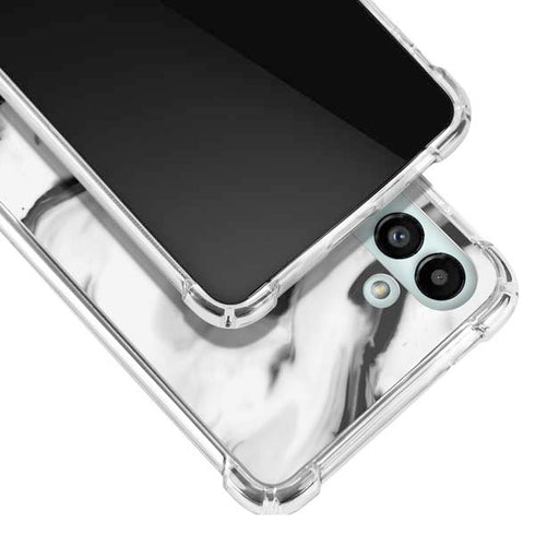 Black and White Marble Ink Galaxy A13 5G Clear Case
