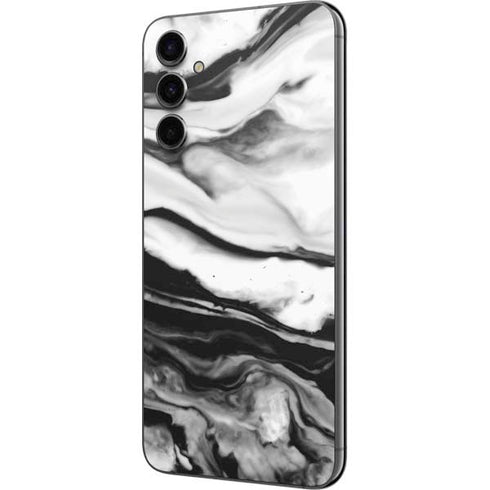 Black and White Marble Ink Galaxy A14 5G Skin