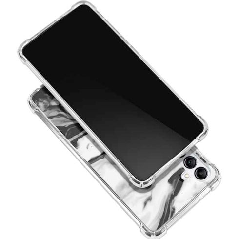 Black and White Marble Ink Galaxy A15 5G Clear Case