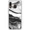 Black and White Marble Ink Galaxy A20 Clear Case