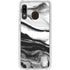 Black and White Marble Ink Galaxy A20 Clear Case