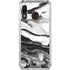 Black and White Marble Ink Galaxy A30 Clear Case