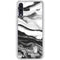 Black and White Marble Ink Galaxy A50 Clear Case