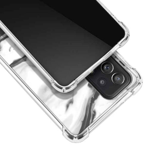 Black and White Marble Ink Galaxy A52 5G Clear Case