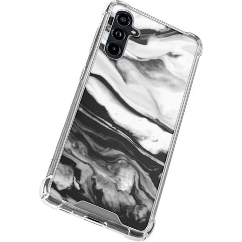 Black and White Marble Ink Galaxy A54 5G Clear Case