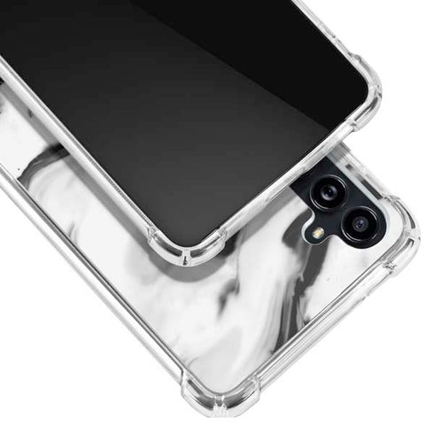 Black and White Marble Ink Galaxy A54 5G Clear Case