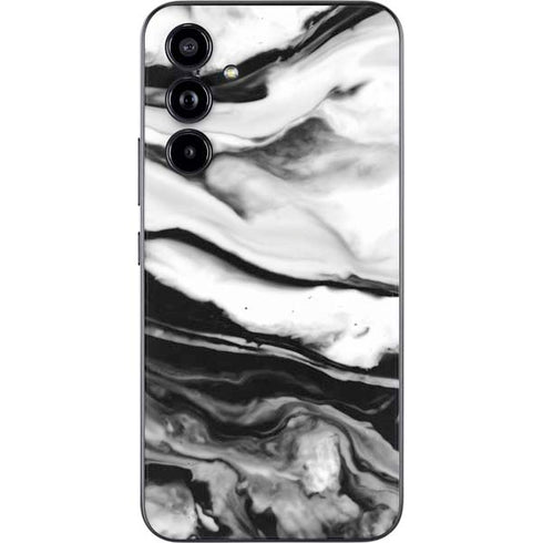 Black and White Marble Ink Galaxy A54 5G Skin