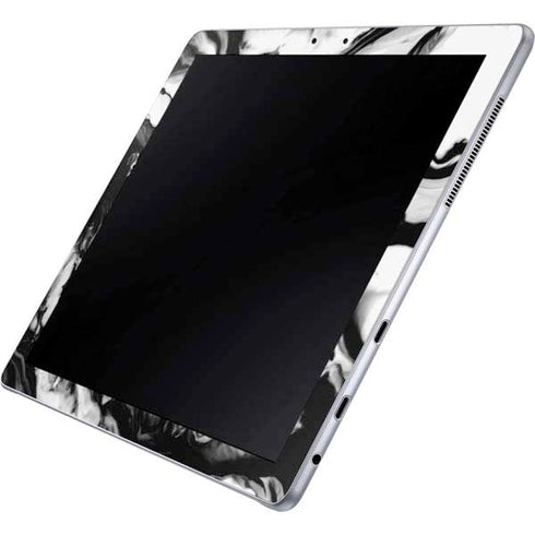 Black and White Marble Ink Galaxy Book 12in Skin