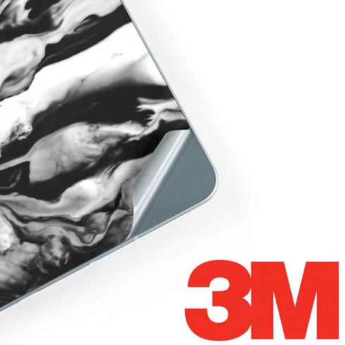 Black and White Marble Ink Galaxy Book 12in Skin