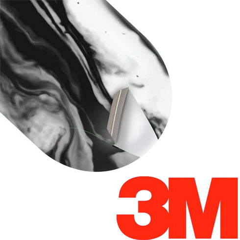 Black and White Marble Ink Galaxy Buds Plus Skin