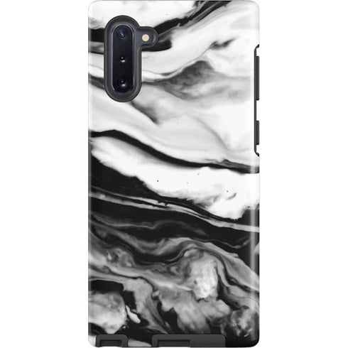 Black and White Marble Ink Galaxy Note 10 Pro Case