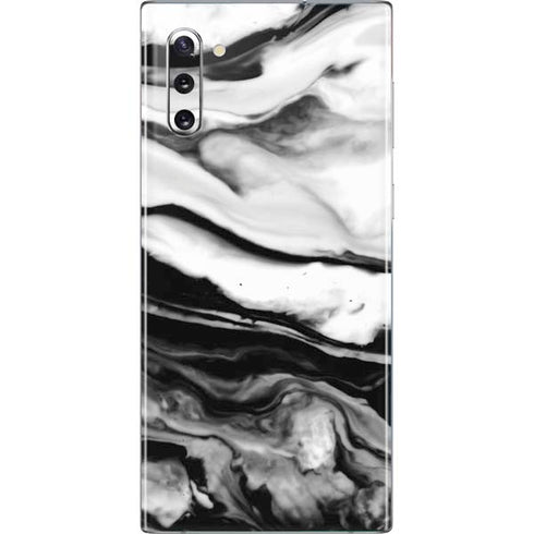 Black and White Marble Ink Galaxy Note 10 Skin