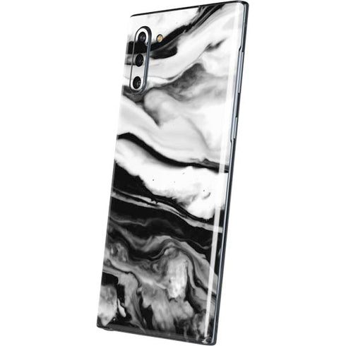 Black and White Marble Ink Galaxy Note 10 Skin