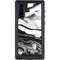 Black and White Marble Ink Galaxy Note 10 Waterproof Case