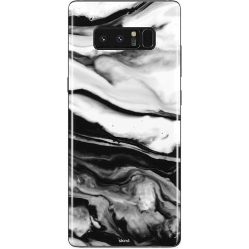Black and White Marble Ink Galaxy Note 8 Skin