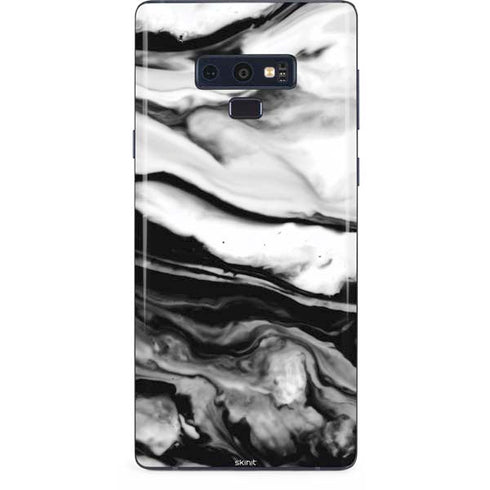 Black and White Marble Ink Galaxy Note 9 Skin