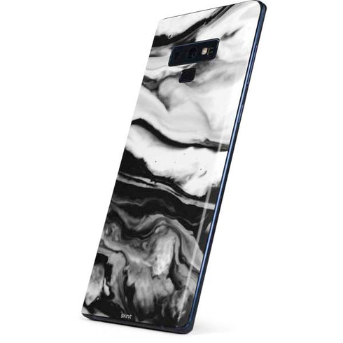 Black and White Marble Ink Galaxy Note 9 Skin