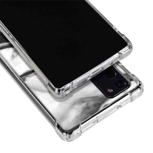 Black and White Marble Ink Galaxy Note20 5G Clear Case