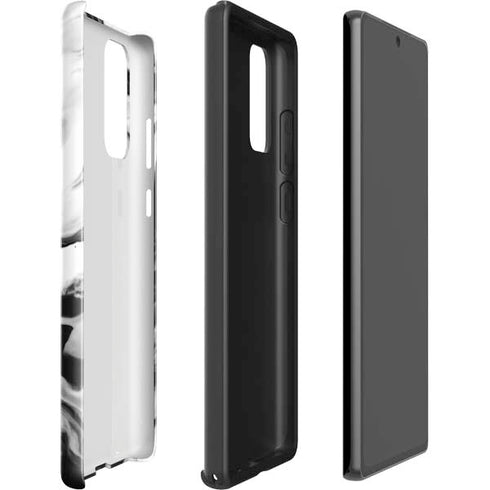 Black and White Marble Ink Galaxy Note20 5G Pro Case