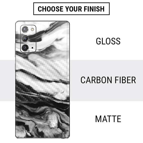 Black and White Marble Ink Galaxy Note20 5G Skin