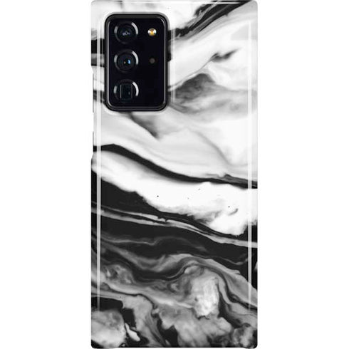 Black and White Marble Ink Galaxy Note20 Ultra 5G Lite Case