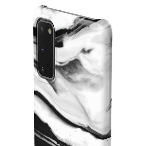 Black and White Marble Ink Galaxy S20 Lite Case