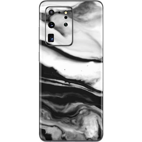 Black and White Marble Ink Galaxy S20 Ultra 5G Skin