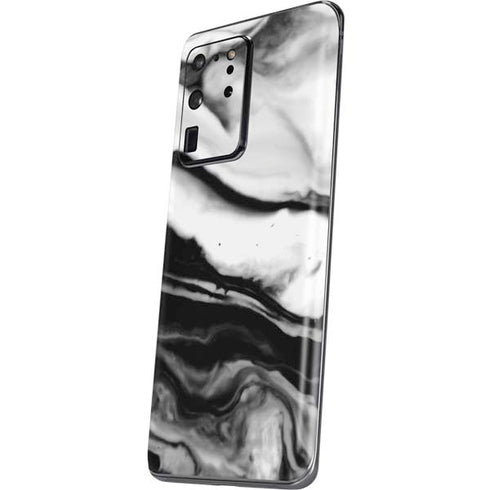 Black and White Marble Ink Galaxy S20 Ultra 5G Skin