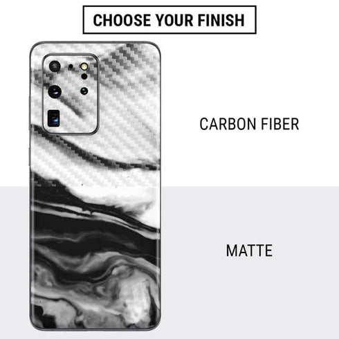 Black and White Marble Ink Galaxy S20 Ultra 5G Skin