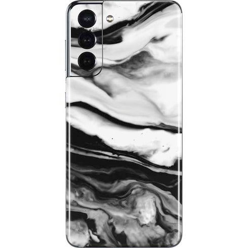 Black and White Marble Ink Galaxy S21 5G Skin
