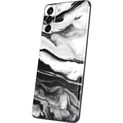 Black and White Marble Ink Galaxy S21 5G Skin