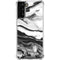 Black and White Marble Ink Galaxy S21 FE Clear Case