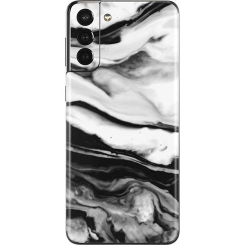 Black and White Marble Ink Galaxy S21 Plus 5G Skin