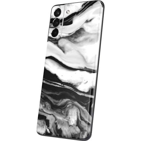 Black and White Marble Ink Galaxy S21 Plus 5G Skin