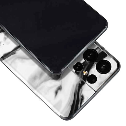 Black and White Marble Ink Galaxy S21 Ultra 5G Skin
