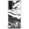 Black and White Marble Ink Galaxy S22 Clear Case