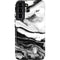 Black and White Marble Ink Galaxy S22 Plus Pro Case