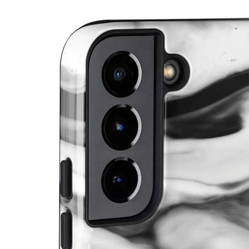 Black and White Marble Ink Galaxy S22 Pro Case