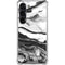 Black and White Marble Ink Galaxy S23 Clear Case