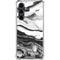 Black and White Marble Ink Galaxy S23 FE Clear Case