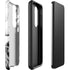 Black and White Marble Ink Galaxy S23 Plus Pro Case